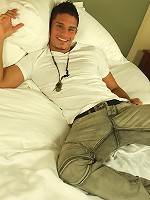 Ripped stud Brody Alexander strokes his thick hard cock.