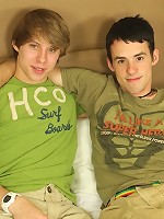 Twinks Jade and Maxx Halliwell fucking on the bed.